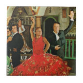  Spanje, Flamenco dansers Tegeltje (Voorkant)