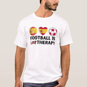 Spanje Football is als therapie T-shirt
