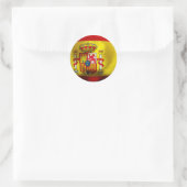 Spanje Football Ronde Sticker (Tas)