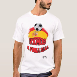 Spanje Football Vamos La Furia Roja 2 Wit T-shirt