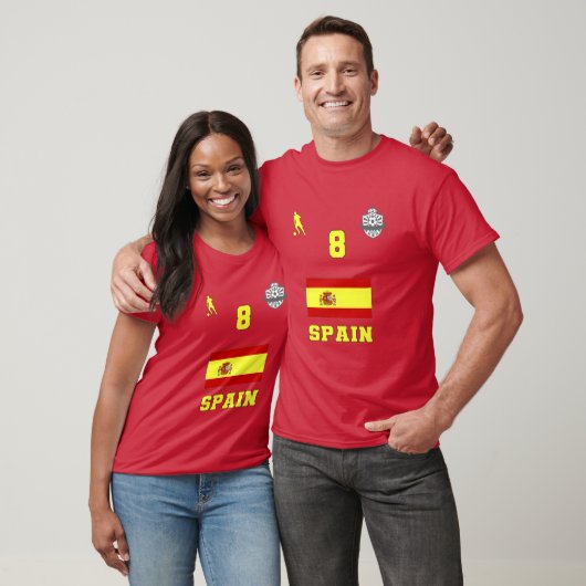 Spanje Football Voetbal Nationaal Team Jersey T-sh T-shirt (Unisex)