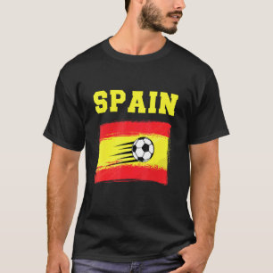 Spanje Football Voetbal Spaans vlagontwerp voor ma T-shirt
