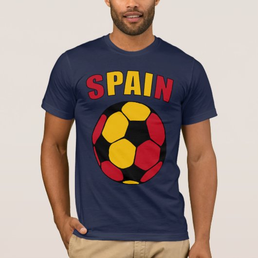 Spanje Footy (Donker) T-shirt (Voorkant)