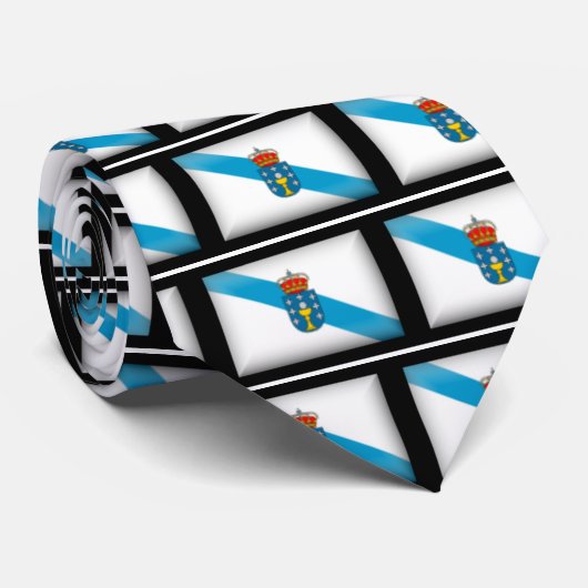 Spanje Galicia vlag Stropdas (Opgerold)