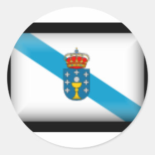 Spanje Galicië Vlag Ronde Sticker