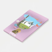 Spanje geïllustreerde kaartreisposter post-it® notes (Schuin)