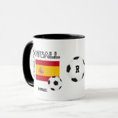 SPANJE Gepersonaliseerd Football Voetbal Mok (Voorkant links)