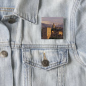Spanje, Granada, Andalusië, Alhambra, 2 Vierkante Button 5,1 Cm (In situ)