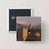 Spanje, Granada, Andalusië, Alhambra, 2 Vierkante Button 5,1 Cm (Voorkant /achterkant)