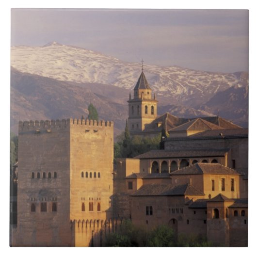 Spanje, Granada, Andalusië De Alhambra, 2 Tegeltje (Voorkant)