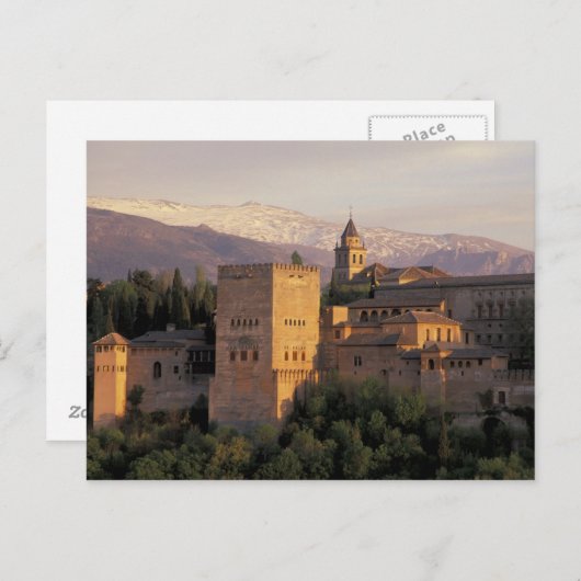 Spanje, Granada, Andalusië De Alhambra, Briefkaart (Voorkant / Achterkant)