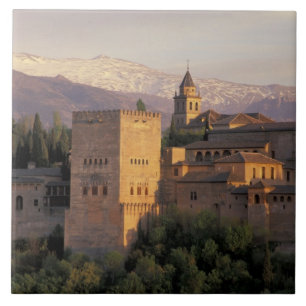 Spanje, Granada, Andalusië De Alhambra, Tegeltje