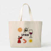 SPANJE GROTE TOTE BAG (Achterkant)