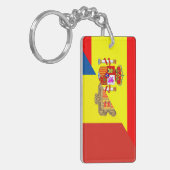 spanje - halve vlag - symbool sleutelhanger (Voorkant Links)
