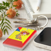 spanje - halve vlag - symbool sleutelhanger (Voorkant Rechts)