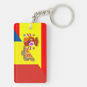 spanje - halve vlag - symbool sleutelhanger