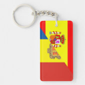 spanje - halve vlag - symbool sleutelhanger (Voorkant)