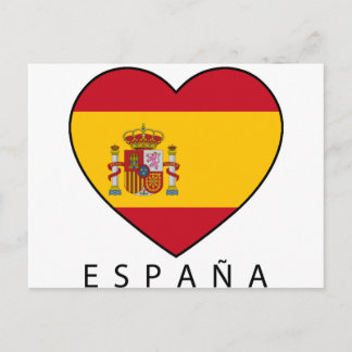 Spanje Hart met zwarte ESPANA Briefkaart