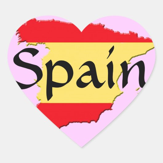 Spanje Hart Sticker (Voorkant)