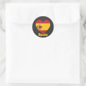 Spanje hartvlag ronde sticker (Tas)