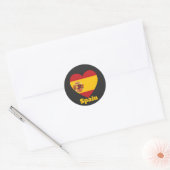 Spanje hartvlag ronde sticker (Envelop)