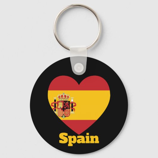 Spanje hartvlag sleutelhanger (Achterkant)