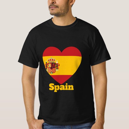 Spanje Hartvlag T-Shirt (Voorkant)