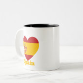 Spanje hartvlag tweekleurige koffiemok (Voorkant links)