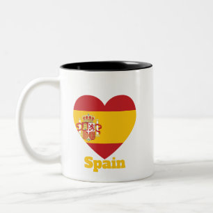 Spanje hartvlag tweekleurige koffiemok