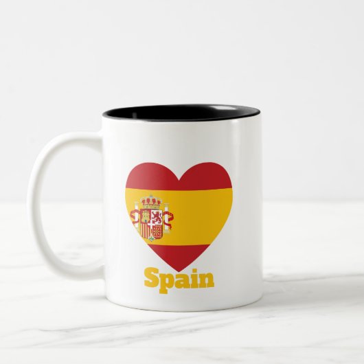 Spanje hartvlag tweekleurige koffiemok (Links)