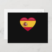 Spanje houdt van hart Spaans vlaggetje Football ve Briefkaart (Voorkant / Achterkant)