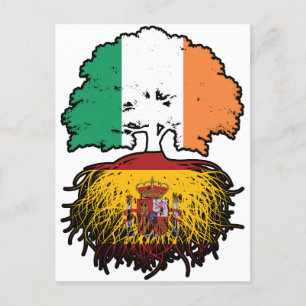 Spanje - Iers Iers - boomrootenvlag Briefkaart