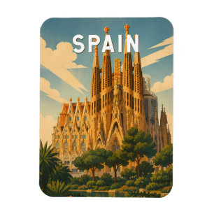 Spanje Illustratie Reis Kunst Vintage Magneet
