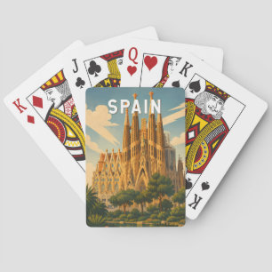Spanje Illustratie Reis Kunst Vintage Pokerkaarten
