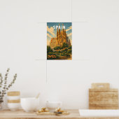 Spanje Illustratie Reis Kunst Vintage Poster (Keuken)