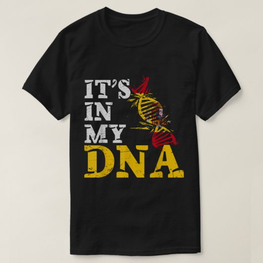 Spanje is in mijn DNA-Spaanse vlag España T-shirt (Design voorkant)