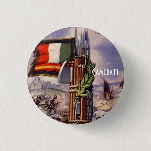 Spanje Italië Burgeroorlog Mussolini Franco Ronde Button 3,2 Cm (Voorkant)