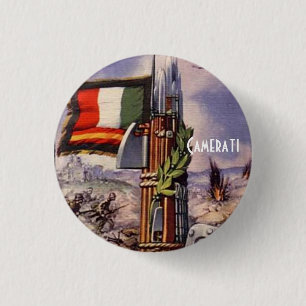 Spanje Italië Burgeroorlog Mussolini Franco Ronde Button 3,2 Cm