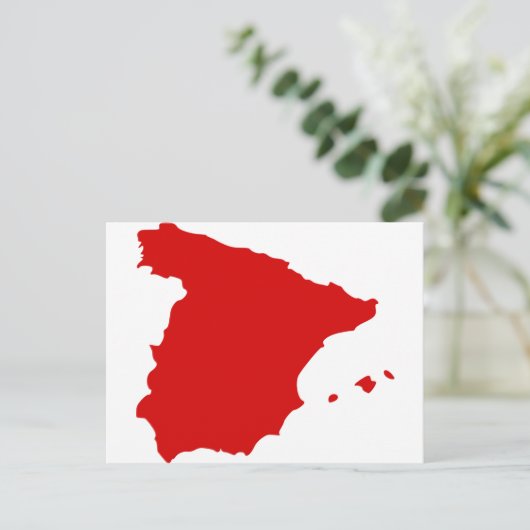 Spanje-kaart Briefkaart (Staand voorkant)