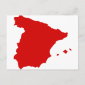 Spanje-kaart Briefkaart (Voorkant)