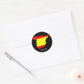 Spanje kaart en vlag — sticker (Envelop)