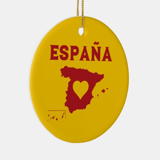Spanje Kaart Ornament España geel rood (Rechts)