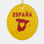 Spanje Kaart Ornament España geel rood (Links)