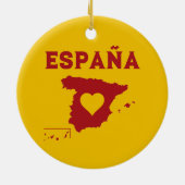 Spanje Kaart Ornament España geel rood (Achterkant)