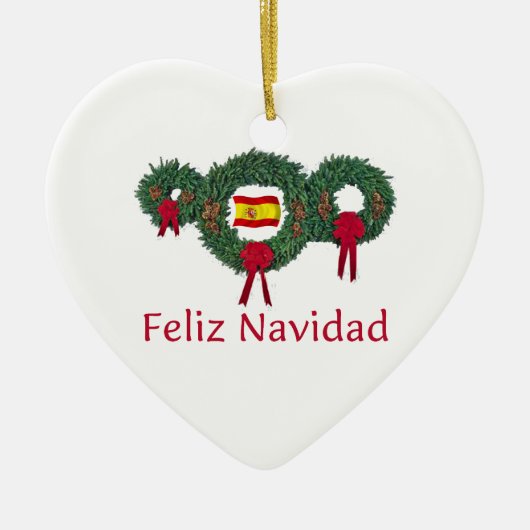 Spanje Kerstmis 2 Keramisch Ornament (Voorkant)