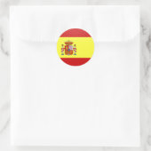 Spanje kwaliteit Vlag Cirkel Ronde Sticker (Tas)