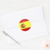 Spanje kwaliteit Vlag Cirkel Ronde Sticker (Envelop)
