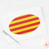 Spanje: La Senyera Catalonia Ovale Sticker (Envelop)