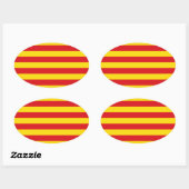 Spanje: La Senyera Catalonia Ovale Sticker (Vel)