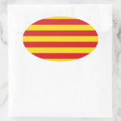 Spanje: La Senyera Catalonia Ovale Sticker (Tas)